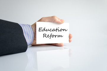 Education reform text concept