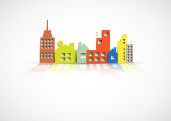 Building and real estate city illustration. Abstract background