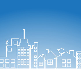 Obraz premium Building and real estate city illustration. Abstract background