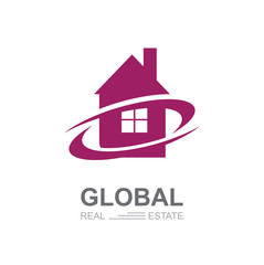 Global Building and real estate city illustration. Abstract background
