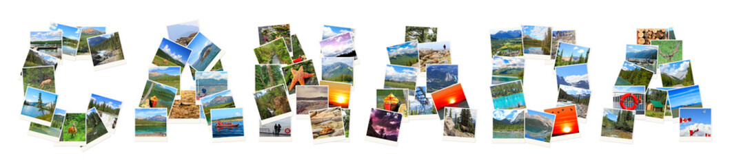 Canada / Word Canada executed of my photos of Canada landscapes