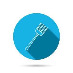 Pitchfork icon. Agriculture sign.