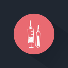 Syringe and ampule icon