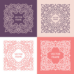 Vintage floral frame collection