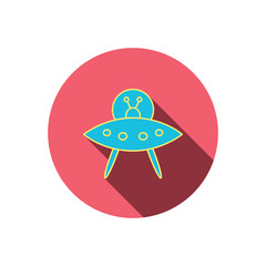 UFO icon. Unknown flying object sign.