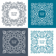 Vintage floral frame collection