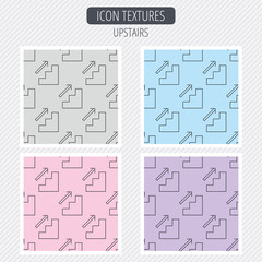 Upstairs icon. Direction arrow sign.