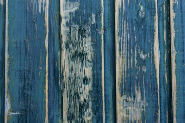 Wooden blue background
