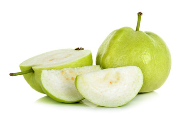 Guava fruit isolated on the white background