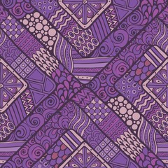 Purple Geometric Tribal Pattern