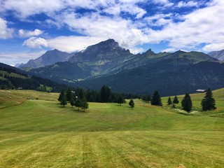 Golf course in the high mountains