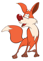 Young fox cartoon
