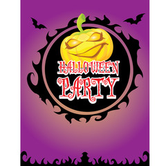 vector happy halloween card design template.