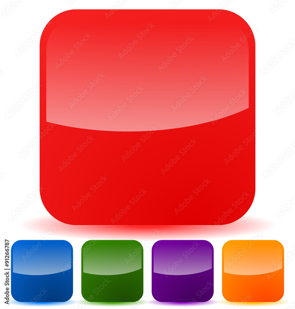 Poster empty squares icon, symbol backgrounds. buttons. vector illustra