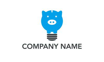 pig idea logo design concept