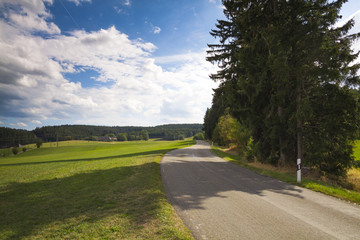 Landscape with road in Black Forest, Germany