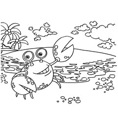 Obraz premium Crab Coloring Pages vector 