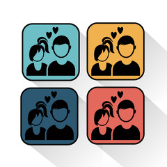 People in love icon