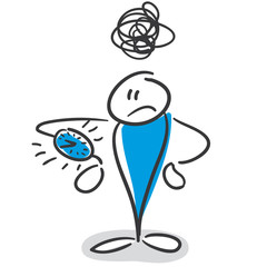 Stick Figure Series Blue