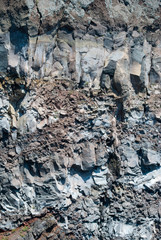 Volcanic lava solified