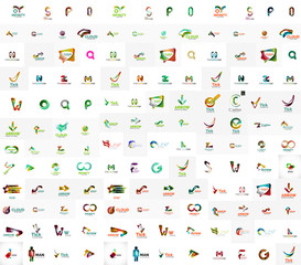 Mega set of letter logos