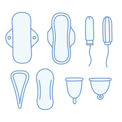Feminine hygiene products drawings