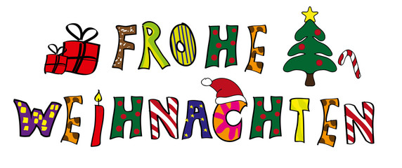 Frohe Weihnachten Kinderzeichnung