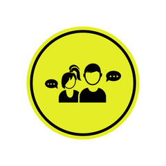 Dialog of two people icon