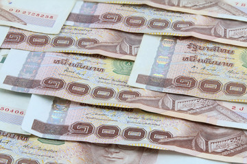 1000 Thai banknote background,macro shot.