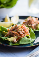Salmon Lettuce Cup