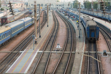 Naklejka premium Railway station