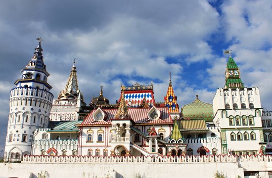 Beautiful fairy-like russian architecture in moscow