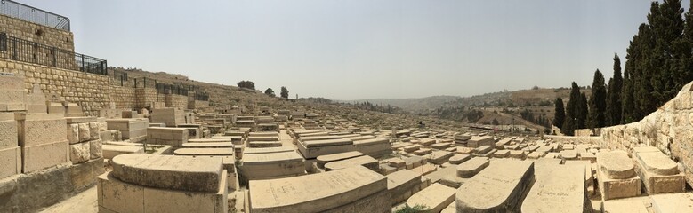 Obraz premium Monte degli Ulivi, cimitero ebraico, Gerusalemme, Israele
