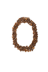 letter O of coffee beans