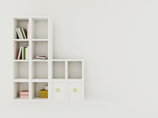 Fototapeta premium shelving on a white background
