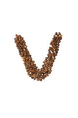 letter V of coffee beans