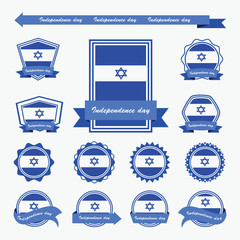 israel timor independence day flags infographic design