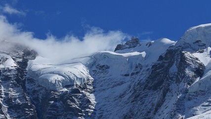 Fototapeta na wymiar View of the Jungfraujoch