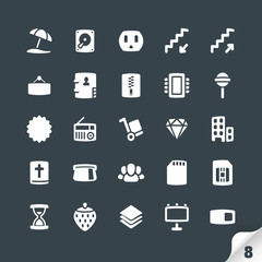 Set of Office and Media Icons