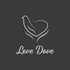 love dove vector design template