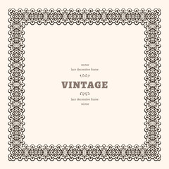 Square frame with lace border