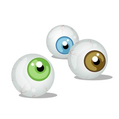 Vector Illustration of Scary Eyeballs