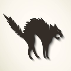 Vector Illustration of an Angry Cat