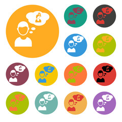 Man dreams about a girl icon