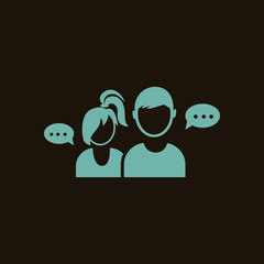 Dialog of two people icon