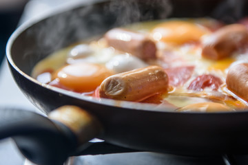 fried eggs with