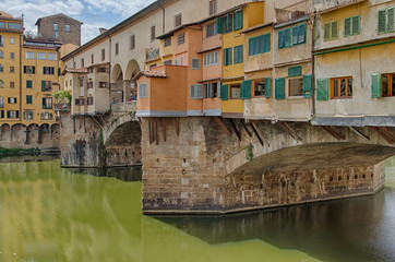 landscape of Ponte Vecchio in Florence, Italy