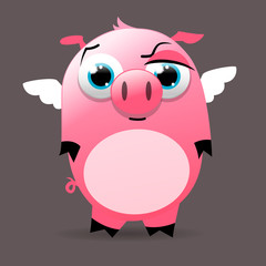cute pig illustration