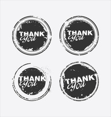Fototapeta na wymiar grunge rubber stamp with the text thank you