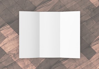 Broschüre gefalten Vorlage weiss